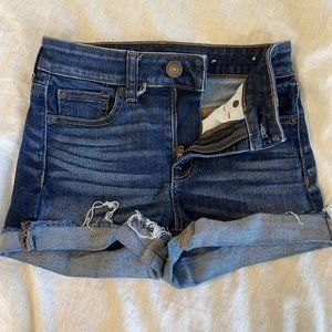 American Eagle Hi-Rise Shortie Jean Shorts